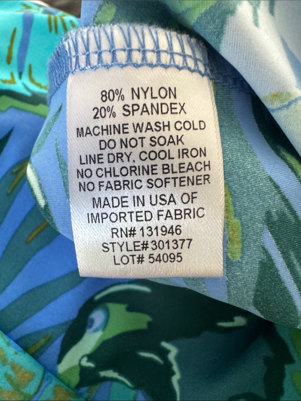 Jude Connally Teal and Blue Tropical Sleeveless Blouse - Picture 9 of 9